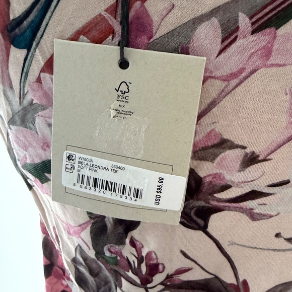 All Saints Bela Leondra Tee in Soft Pink Size Medium - Picture 6 of 8